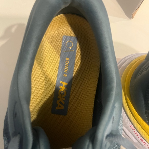 PRE-OWNED MEN'S HOKA BONDI 8 RUNNING SHOES- SIZE 12 - Picture 7 of 8